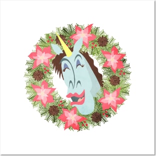 Merry Unicorny Christmas Posters and Art